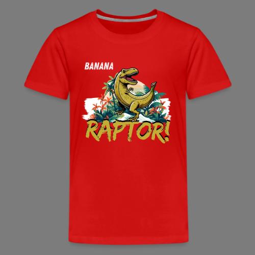 Funny Banana Raptor T-Rex Design - Kids' Premium T-Shirt