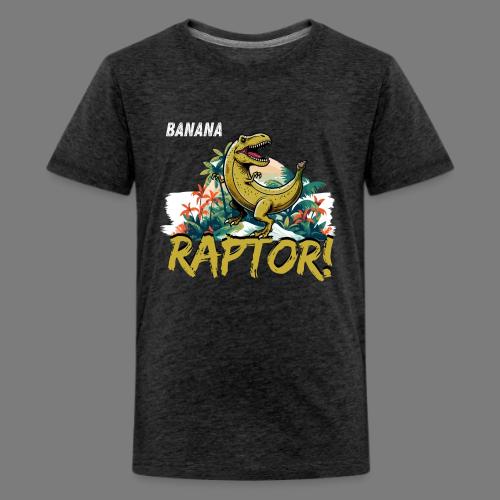 Funny Banana Raptor T-Rex Design - Kids' Premium T-Shirt