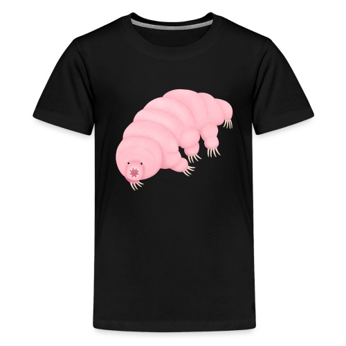 Cute pink tardigrade water bear cartoon - Kids' Premium T-Shirt