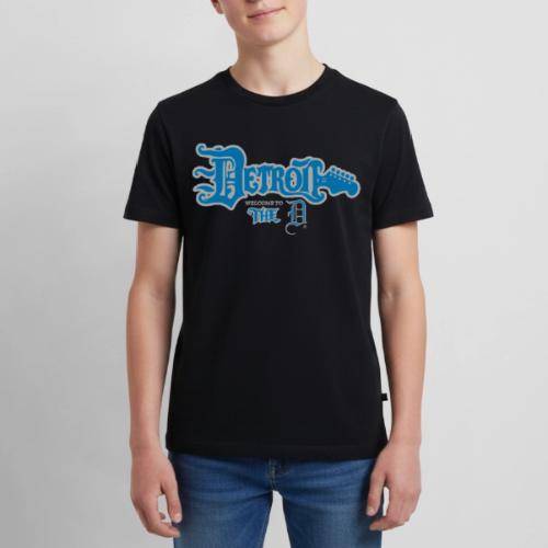 DETROIT GUITAR THE D OE BL SILVER - Kids' Premium T-Shirt