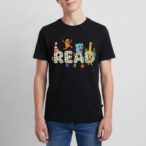 Whimsical READ Kids Cartoon - Kids' Premium T-Shirt