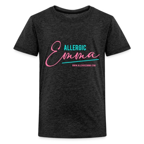 Official Allergic Emma Logo with Website - Kids' Premium T-Shirt