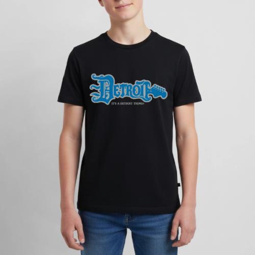 IT'S A DETROIT THING BLUE AND SILVER GUITAR - Kids' Premium T-Shirt