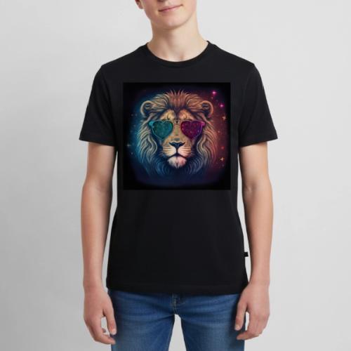Jesus Lion of Judah wearing love glasses - Kids' Premium T-Shirt