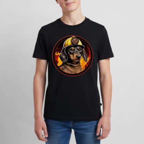 Firefighter Dachshund - Kids' Premium T-Shirt