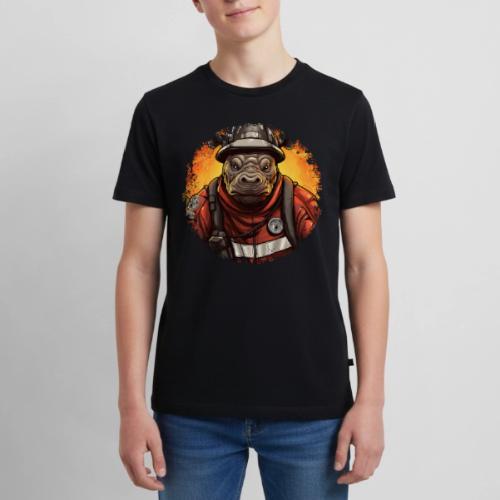 Hippo Firefighter - Kids' Premium T-Shirt