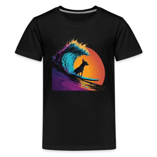 Black Dog Surfing Emerald Wave - Kids' Premium T-Shirt