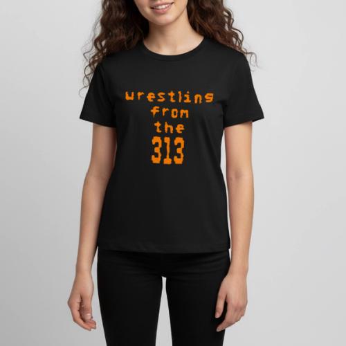 Wrestling from the 313 (orange) - Kids' Premium T-Shirt