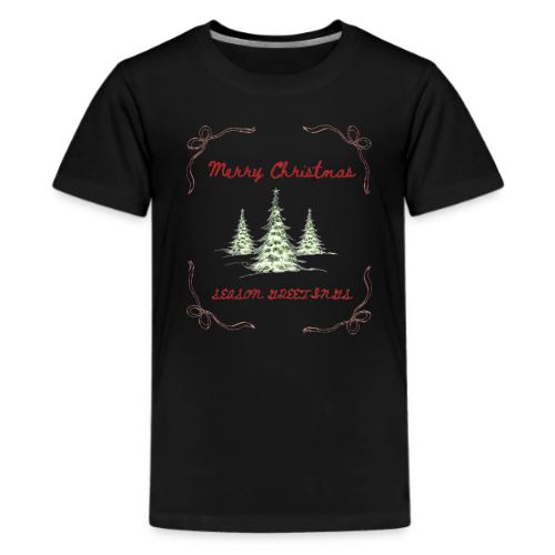 Beautiful Green Christmas Tree Graphic - Kids' Premium T-Shirt