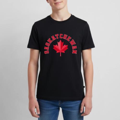 Saskatchewan with maple leaf - Kids' Premium T-Shirt
