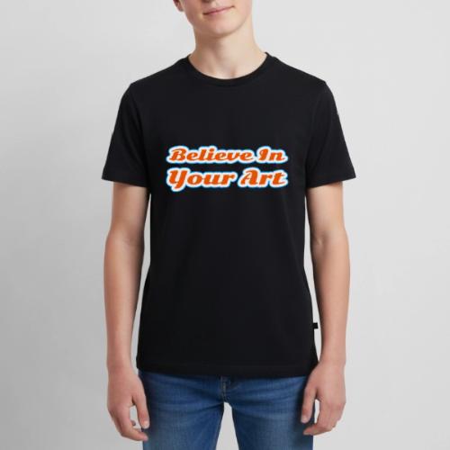 Believe in Your Art — Creative Glow Script - Kids' Premium T-Shirt