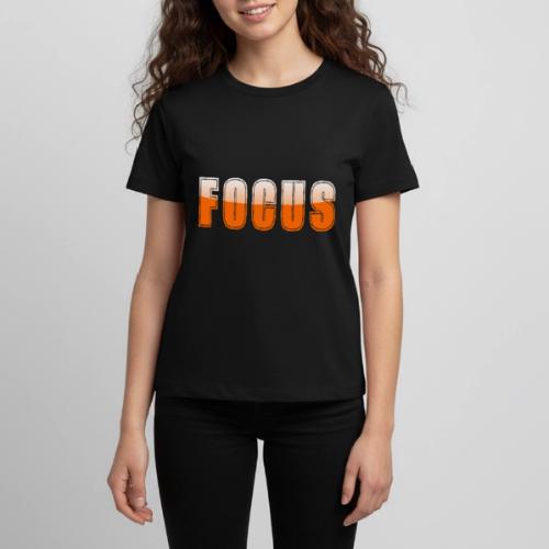 FOCUS Vibrant Orange Motivational Word Design - Kids' Premium T-Shirt