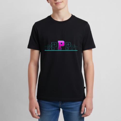 Letter P – Capital Varsity Alphabet Monogram - Kids' Premium T-Shirt