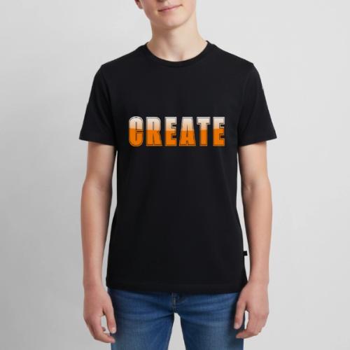 CREATE Vibrant Orange Bold Word Graphic - Kids' Premium T-Shirt