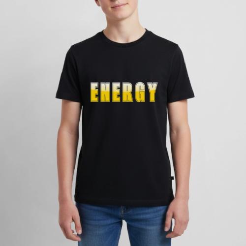 ENERGY Electric Yellow Power Word Design - Kids' Premium T-Shirt