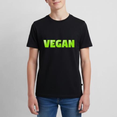 Vegan Bold Green Typography Design - Kids' Premium T-Shirt