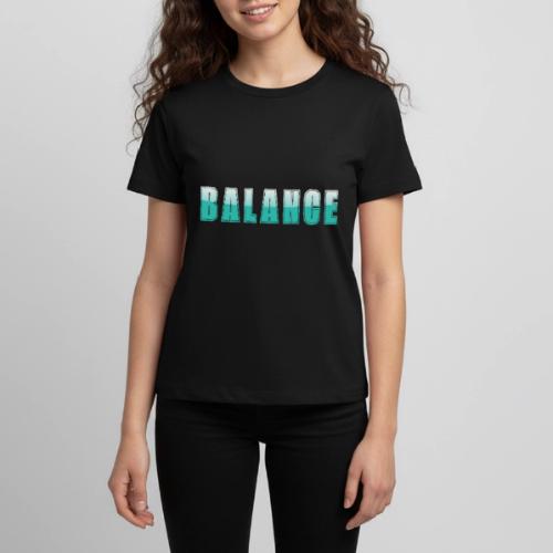 BALANCE Calm Teal Minimal Word Art Design - Kids' Premium T-Shirt