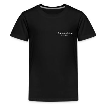 Friends Small Logo 1994-2004 - Kids' Premium T-Shirt - black - Front - AI Model Teenager Male light (155cm)