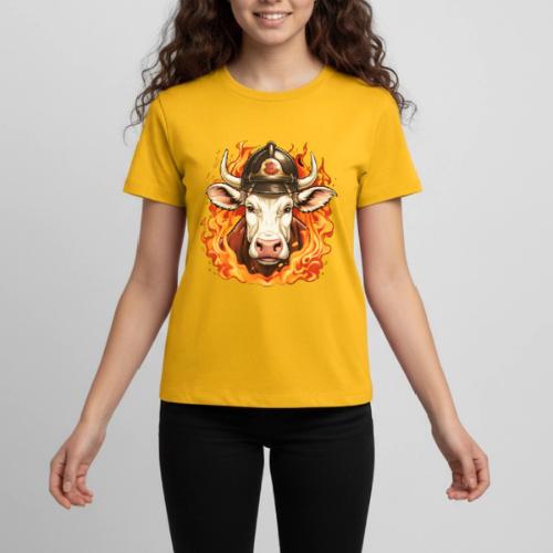 Firefighter cow - Kids' Premium T-Shirt