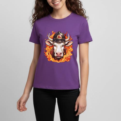 Firefighter cow - Kids' Premium T-Shirt