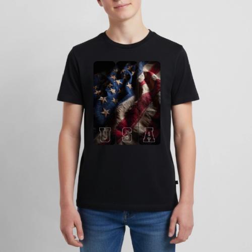 USA: Worn Stars and Stripes - Kids' Premium T-Shirt