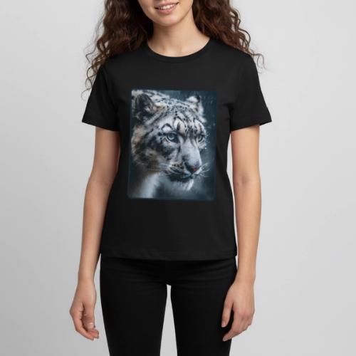 Snow Leopard Blue Eyes Design - Kids' Premium T-Shirt