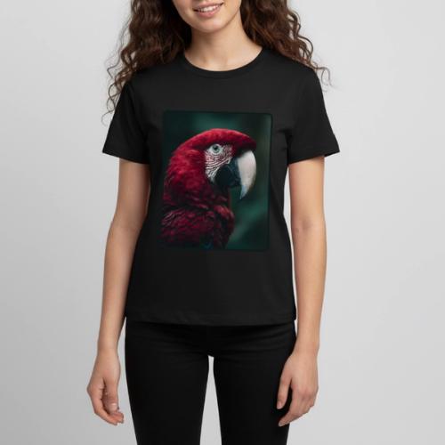 Red Green Macaw Bird Portrait Design - Kids' Premium T-Shirt