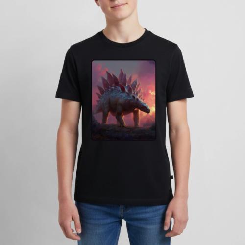 Stegosaurus Sunset Forest Design - Kids' Premium T-Shirt