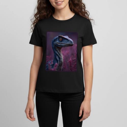 Blue Velociraptor Portrait Design - Kids' Premium T-Shirt