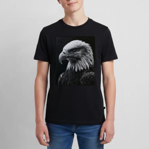 Black White Bald Eagle Design - Kids' Premium T-Shirt