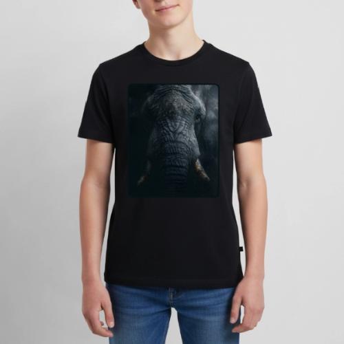 Shadow Elephant Intense Eyes Design - Kids' Premium T-Shirt