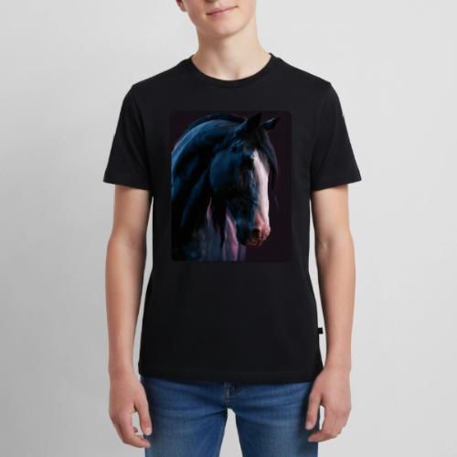 Noble Horse Cinematic Portrait Design - Kids' Premium T-Shirt