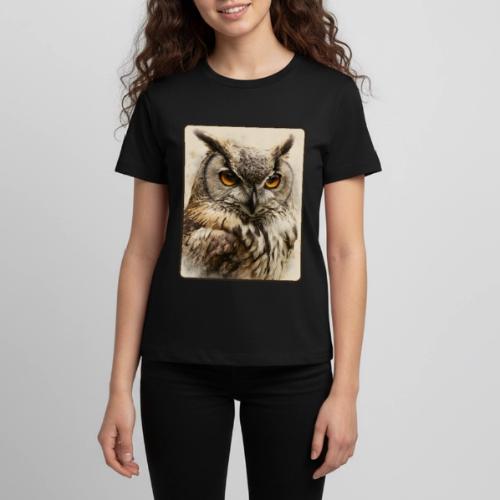 Great Horned Owl Watercolor Design - Kids' Premium T-Shirt