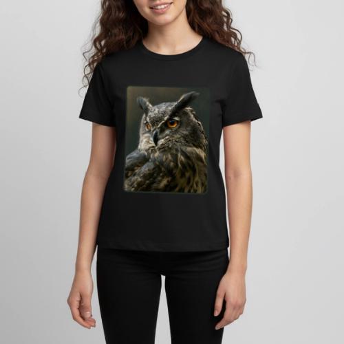 Eurasian Eagle Owl Portrait Design - Kids' Premium T-Shirt