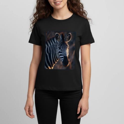 Majestic Zebra Sunset Portrait Design - Kids' Premium T-Shirt