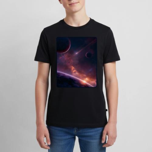 Cosmic Sunset Nebula Space Art - Kids' Premium T-Shirt