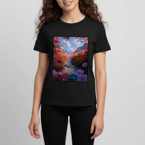 Dreamy Cosmos Valley Landscape Art - Kids' Premium T-Shirt