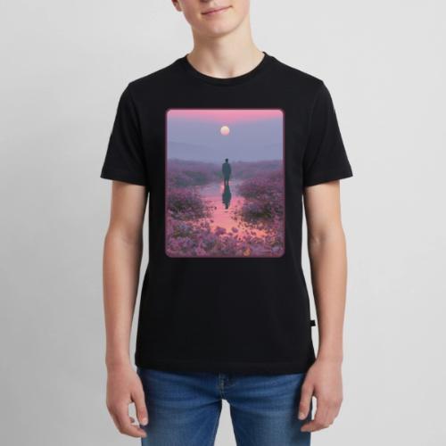 Ethereal Sunset Flower Field Art - Kids' Premium T-Shirt