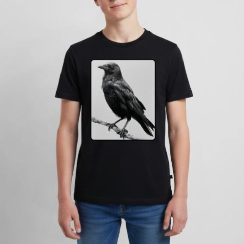 Raven Black and White Art Design - Kids' Premium T-Shirt