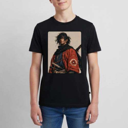 Young Samurai Warrior Portrait - Kids' Premium T-Shirt