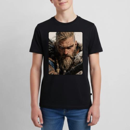 Fierce Viking Warrior Portrait - Kids' Premium T-Shirt