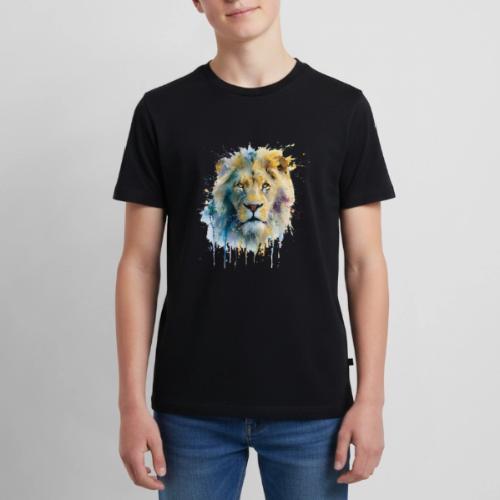 Splash-Art Lion Face - Kids' Premium T-Shirt