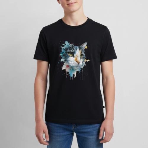 Watercolor cat face - Kids' Premium T-Shirt