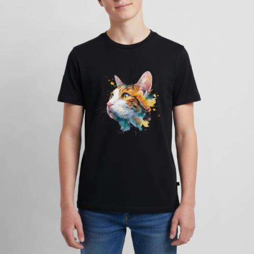 Cat: Feline Ink Burst - Kids' Premium T-Shirt