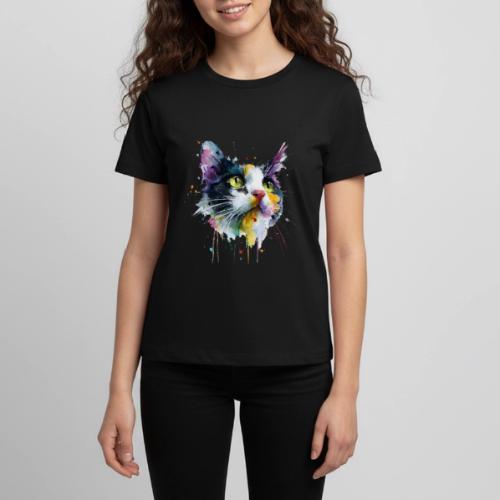 Cat: Painted Purr Expression - Kids' Premium T-Shirt