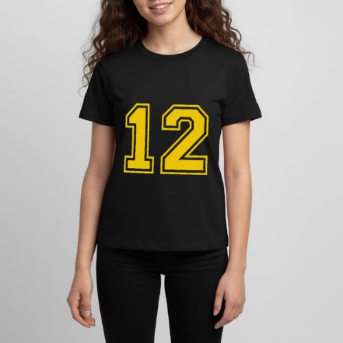 Number 12 in a classic athletic collegiate font - Kids' Premium T-Shirt