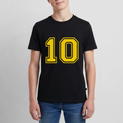 Number 10 in a classic athletic collegiate font - Kids' Premium T-Shirt