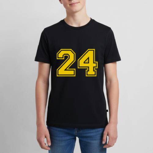 Number 24 in a classic athletic collegiate font - Kids' Premium T-Shirt