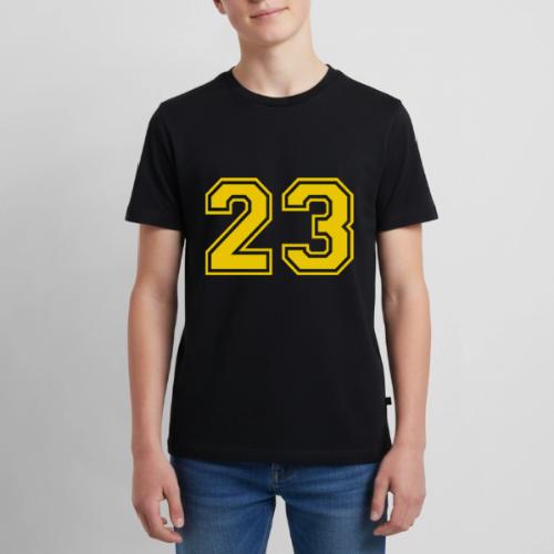 Number 23 in a classic athletic collegiate font - Kids' Premium T-Shirt