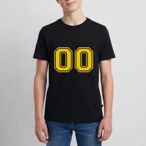 Number 00 in a classic athletic collegiate font - Kids' Premium T-Shirt